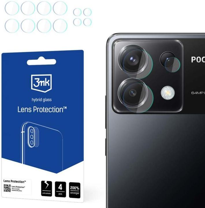 Produktbild 3MK Lens Protect Poco X6 5G Ochrona na obiektyw aparatu 4szt (1 Stück, Xiaomi Poco X6)