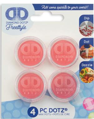 Actual product image Diamond Dotz Freestyle Wax Pots 1 set = 4 pieces