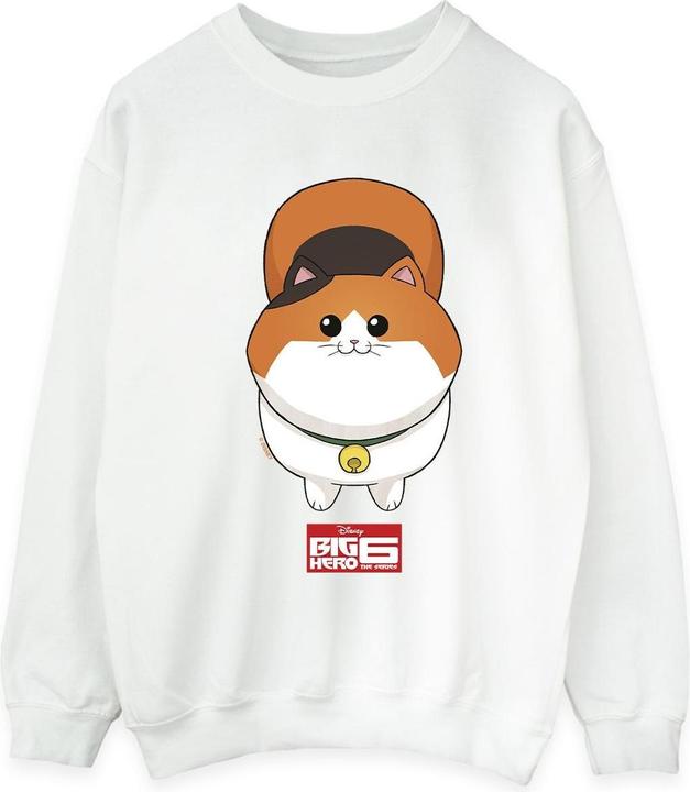 Actual product image Disney Mens Big Hero 6 Baymax Kitten Face Sweatshirt (L)