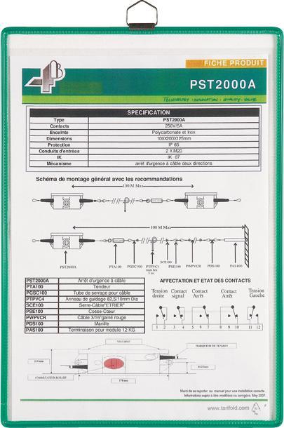 Actual product image Tarifold Rear face chart, DIN A4 portrait, assorted