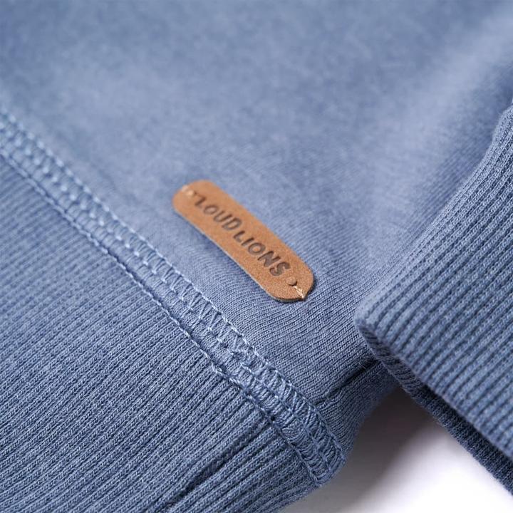 Produktbild VidaXL Kinder-Kapuzenpullover Blau Melange 128,Material: 95 (128)
