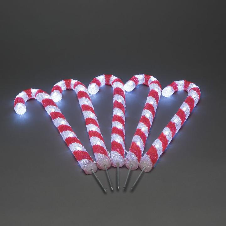 Actual product image Konstsmide LED candy cane set of 5
