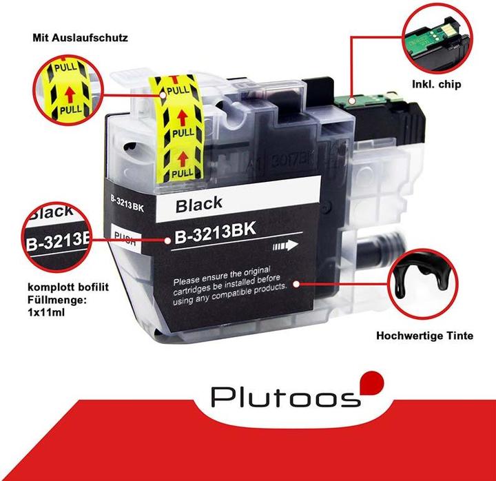 Produktbild Plutoos Brother LC-3213 Patronen XXL kompatibel, 4er Farbset (M, Y, C, BK)