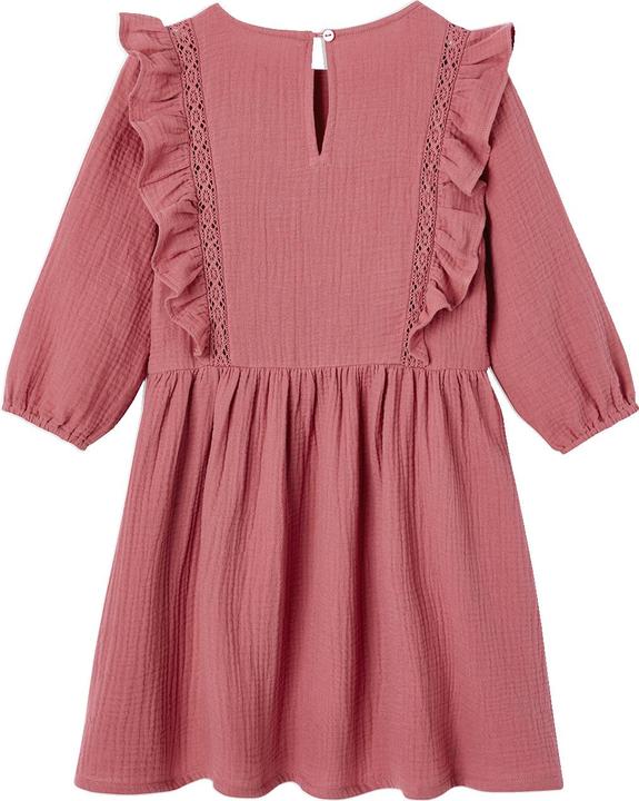 Vertbaudet Mädchen Volantkleid aus Musselin (158)