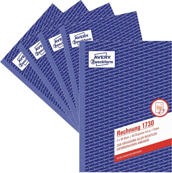Actual product image Avery Form book "Invoice", SD, 4+1 FREE of charge (40 x)