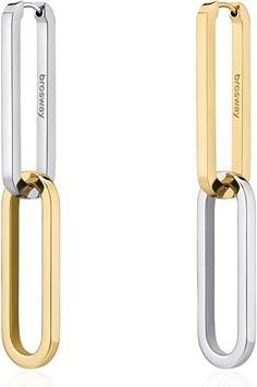 Image du produit Brosway - Long oval bicolor steel earrings Emphasis BEH21 (Acier)