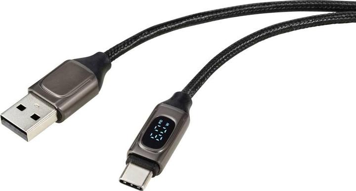 Produktbild Renkforce USB-Kabel USB 2.0 USB-C® Stecker 0.50 m Aluminium (Metallic) Geflechts (0.50 m, USB 2.0, 60 W)