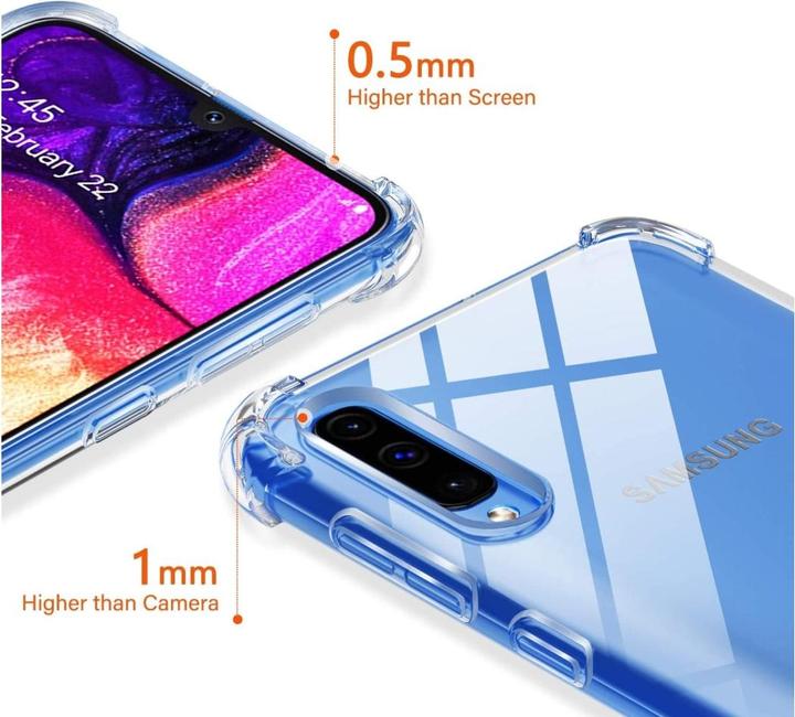 Produktbild Screenguard Samsung Galaxy A50 Hülle Crystal Soft Airbag Bumper (Samsung Galaxy A50)