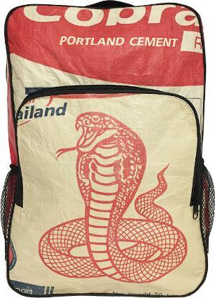 Actual product image Bekos Upcycling - Daypack made from recycled cement bags Cobra