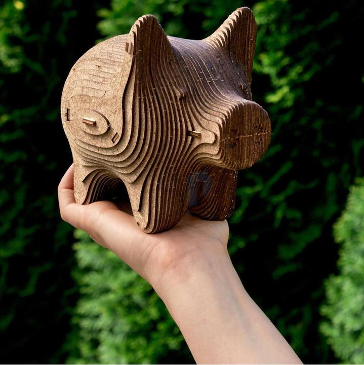 Image du produit Eco Wood Art Wooden Coin-Bank puzzle - Cochon