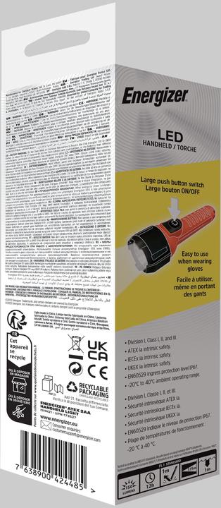 Actual product image Energizer Flashlight Atex Light 2AA (5.50 cm, 150 lm)