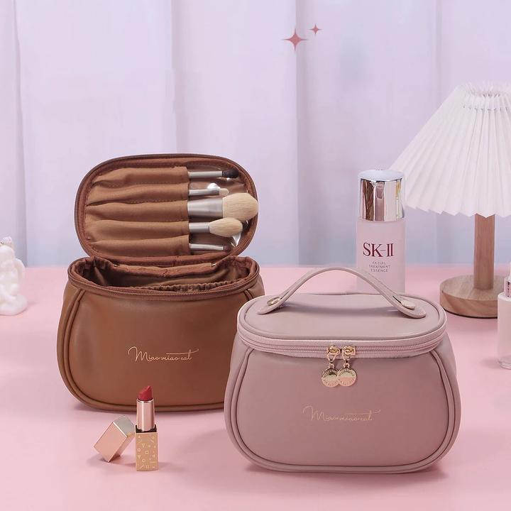 Image du produit Only-Bags.Store trousse de maquillage de voyage en cuir grande trousse de maquillage pour sortir