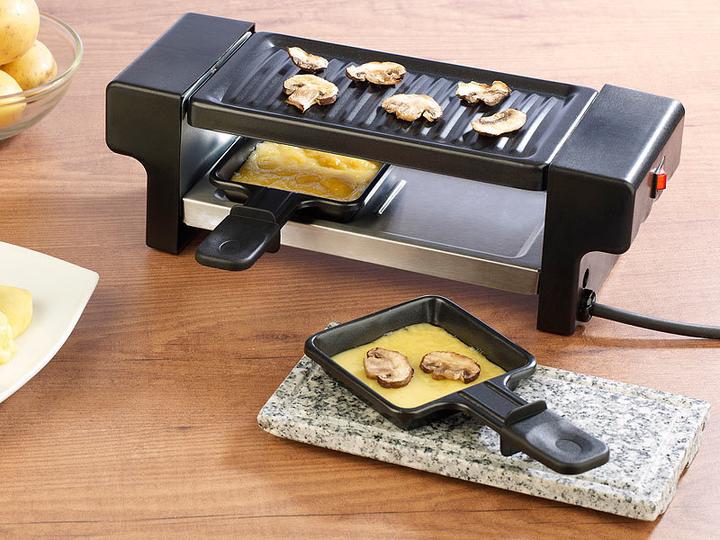 Produktbild Rosenstein & Söhne Raclette für 2 mit Grillaufsatz & heissem Stein