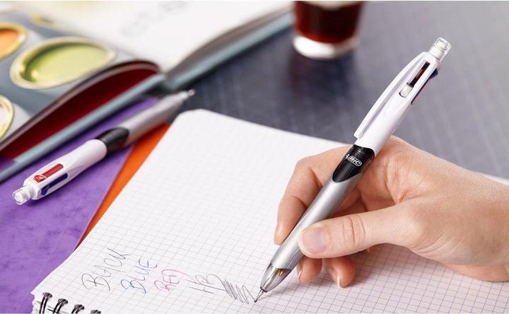 Produktbild Bic Kugelschreiber M/HB 942104 4Colours Multifun. 12 Stück (Weiss, Silber, Grau, 12 x)
