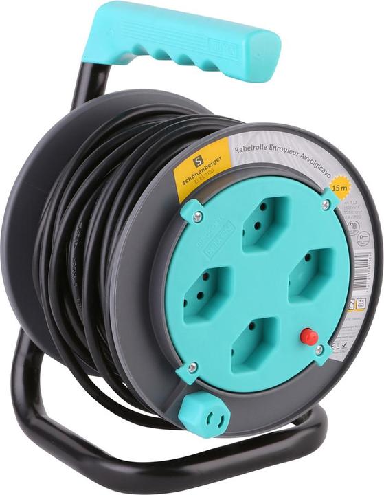 Schönenberger Avvolgicavo 4x presa T13 (15 m, 1.10 mm².)