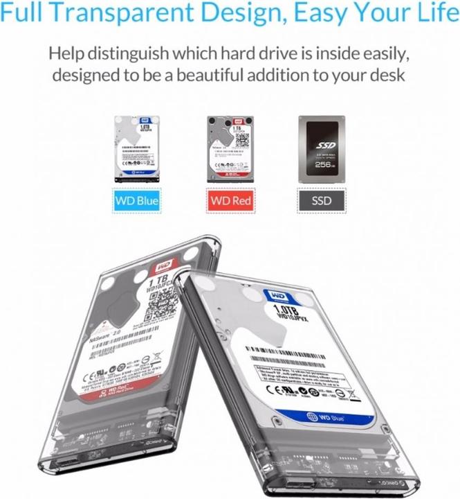Image du produit Orico Boîtier pour disque dur USB-C 3.1 SSD HD 2.5 (2.5")