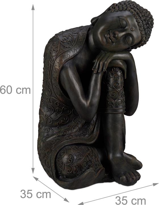 Image du produit Relaxdays Figurine Bouddha Tête Inclinée 60 cm
