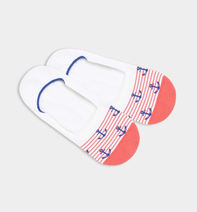 Image du produit DillySocks Chaussettes "Invisibles" rayÃ© rouge (43 - 46)