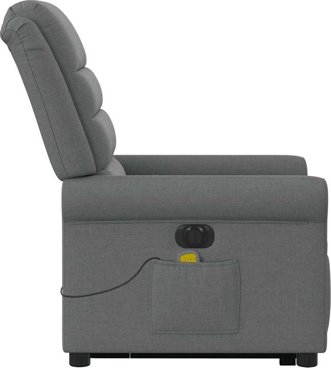 Produktbild VidaXL Elektrischer Massagesessel mit Aufstehhilfe Dunkelgrau Stoff