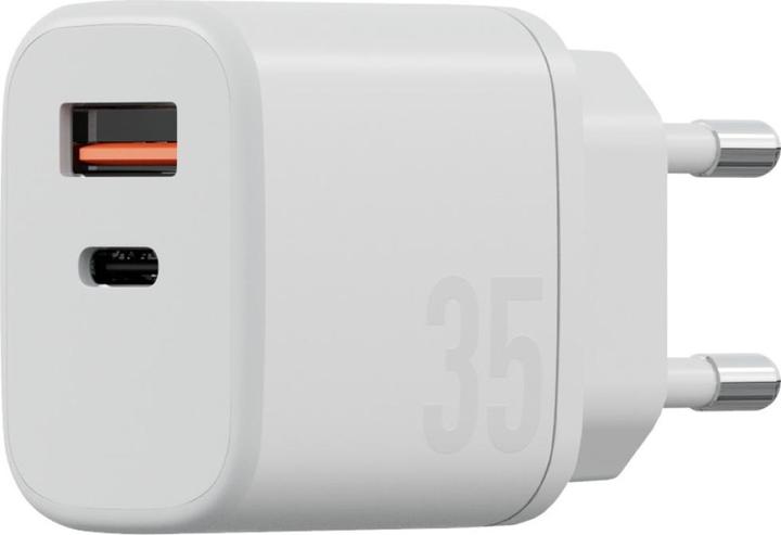 Actual product image Energea Wall Charger Bazic Goport Velox Kit 1xUSB-C 1xUSB-A GaN 35W with cable white (35 W)
