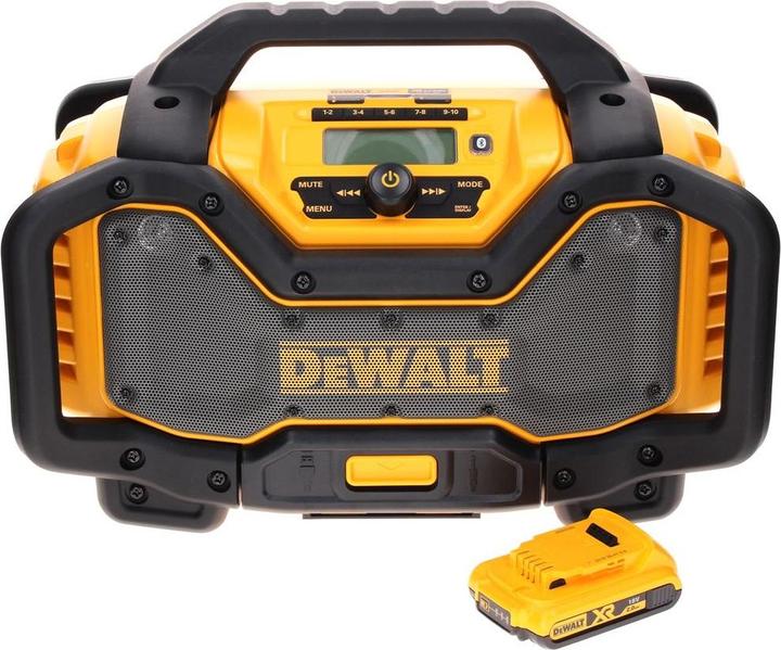 Produktbild DeWalt DCR 027 N Akku Radio DAB+ 10,8-18,0 V + 1x Akku 2,0 Ah - ohne Ladegerät (DAB+, FM, Bluetooth)