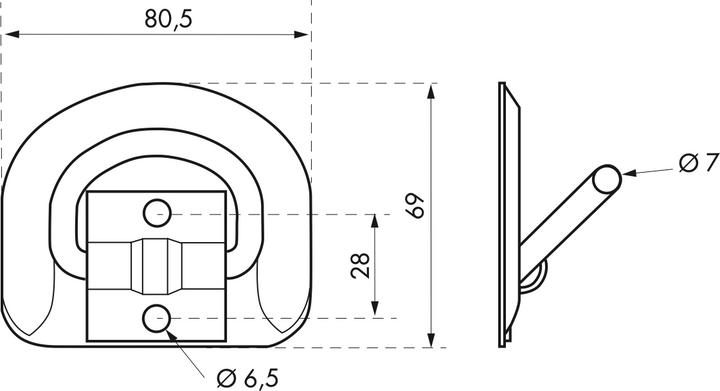 Produktbild Thirard Satz von 2 Verzurrösen, 7mm, verzinkt