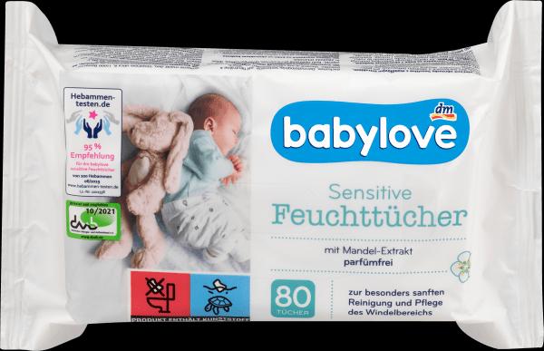 dm babylove Sensitive Feuchttücher (320 Stück)
