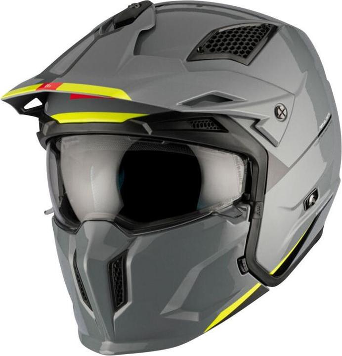Immagine prodotto MT Helmets casco da motocross monoschermo convertibile con mentoniera rimovibile streetfighter sv uni (ece 22. (53 - 54 cm, M)