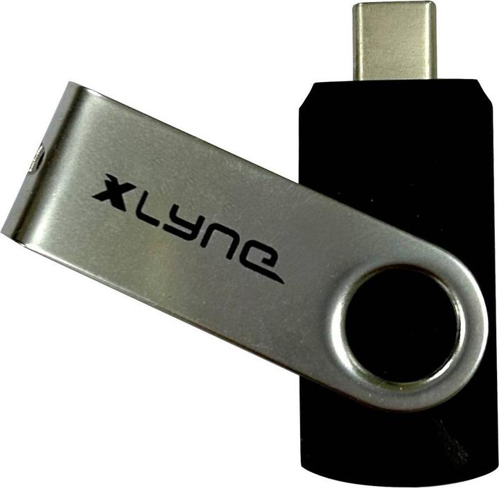 Actual product image Xlyne USB stick retail 16 GB black/silver 7601600 USB-C® (16 GB, USB-C)