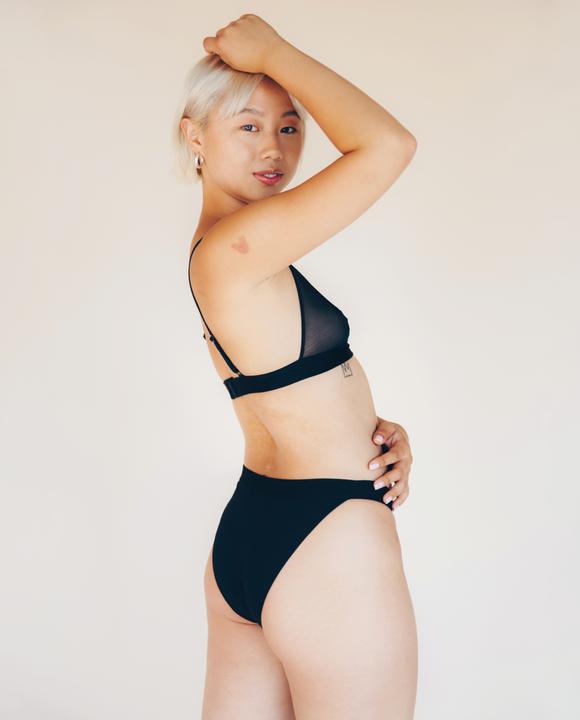 Immagine prodotto Yoni Intimo mestruale - cotone organico - stile bikini - nero XXL (XXL)