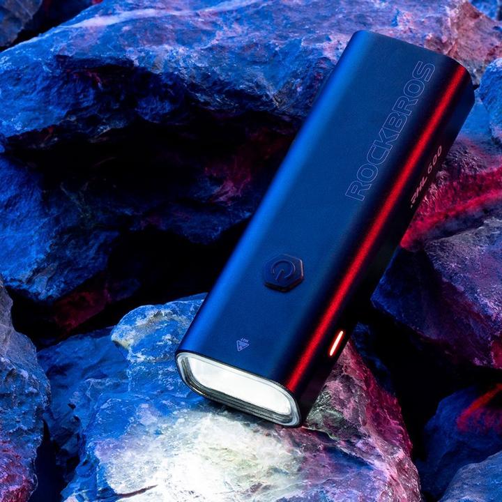 Actual product image Rockbros RHL600 front bicycle light 600lm 2600mAh IPX6 - black (600 lm, 600 lm)