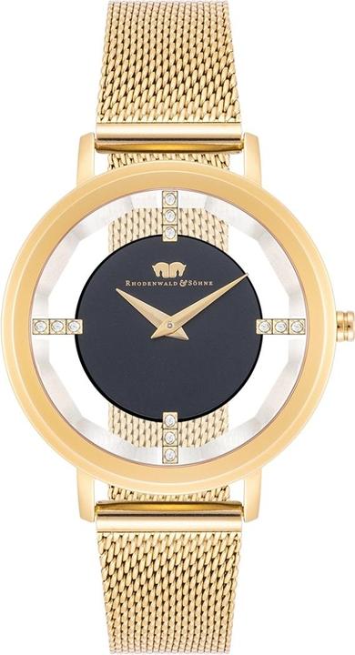 Damen Quarzuhr Lucrezia Edelstahl Gelbgold - 33698 (Analoguhr, 36 mm)