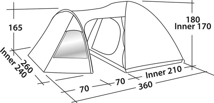 Actual product image Easy Camp Tent Blazar 400 (Dome tent, 6.40 kg, 4 persons)