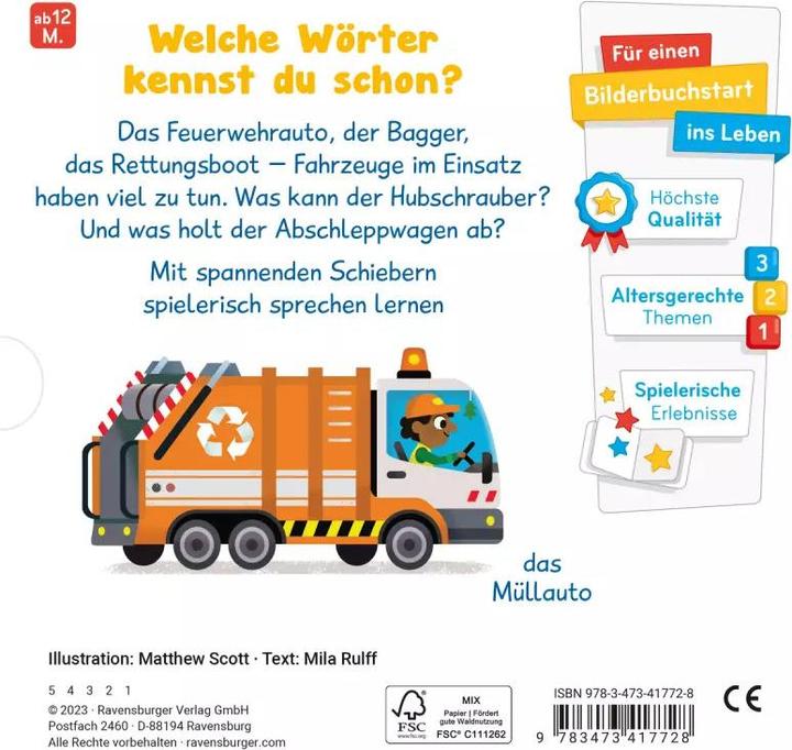 Immagine prodotto Ravensburger Le mie prime parole: Veicoli in uso (Tedesco)