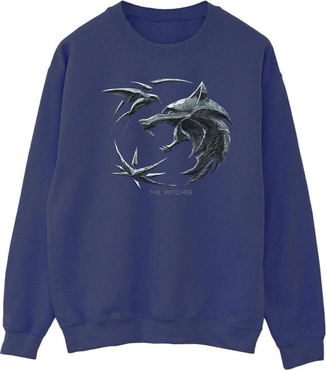 Actual product image Netflix Mens The Witcher Wolf Logo Sweatshirt (XXL)