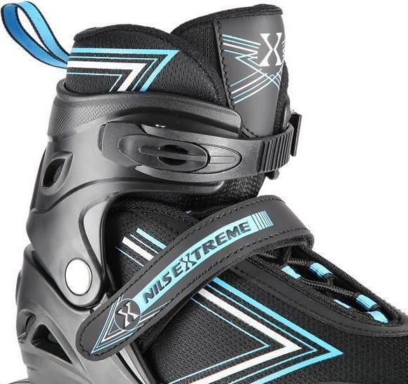 Produktbild Nils Rollschuhe/Hockeyskates Extreme NH11912 schwarz-blau - PU70 mm/82A (S 31-34) (33)