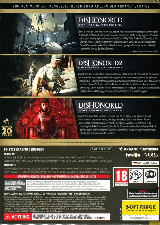 Immagine prodotto Bethesda Dishonored Collezione completa PC (PC, DE)