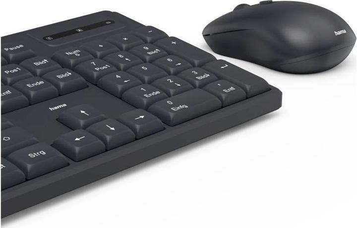 Produktbild Hama WKM-200 Funk Tastatur, Maus-Set Deutsch, QWERTZ Schwarz (DE, Kabellos)