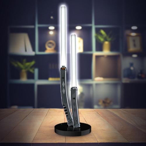 Actual product image Ukonic Ukon!c Dark Saber lightsaber table lamp