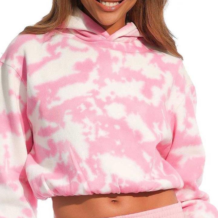 Immagine prodotto Light and Shade Felpa Corta con Cappuccio Tie Dye Donna (S)