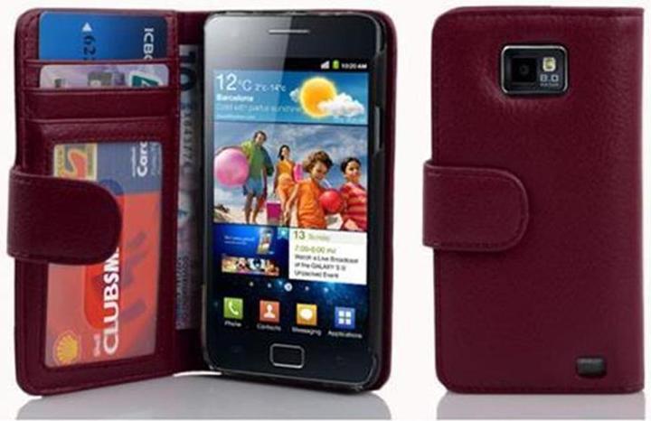 Produktbild Cadorabo Book mit 3 Kartenfächer Cover (Samsung Galaxy S2, Samsung Galaxy S2 Plus)
