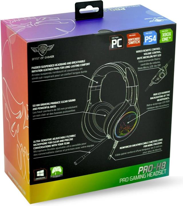Actual product image Spirit Of Gamer Pro H8 (Cable)