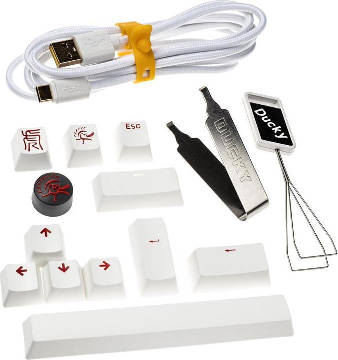 Produktbild Ducky One 3 Classic Black/White Mini Gaming Tastatur, RGB LED - MX-Brown (US) (US, Kabelgebunden)