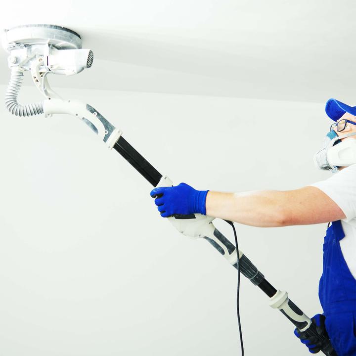 Actual product image Wiltec Drywall Sander 710W & ⌀225mm Sanding Discs for Ceilings, Walls (Dry grinder, 710 W)