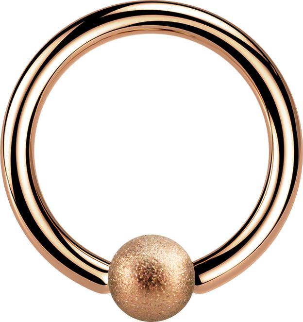 Image du produit Star Piercing Ball Closure anneau rose doré moucheté (Acier chirurgical 316L)
