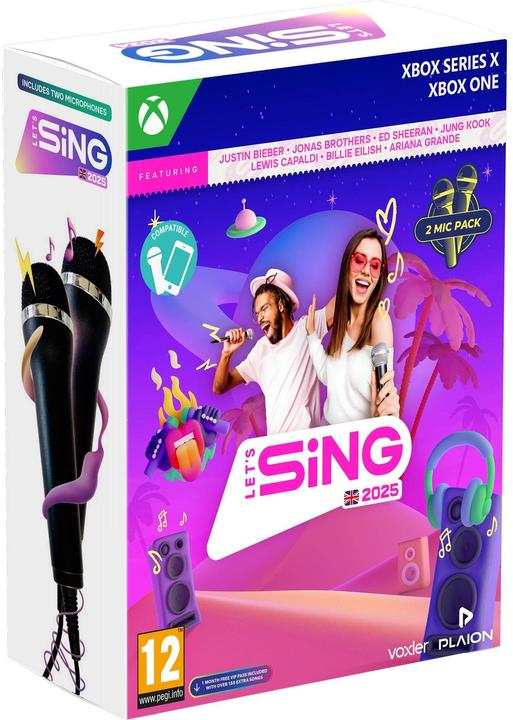 Image du produit Plaion Let's Sing 2025 version internationale (+ 2 Mics) (Xbox One S, Xbox Series X, EN)