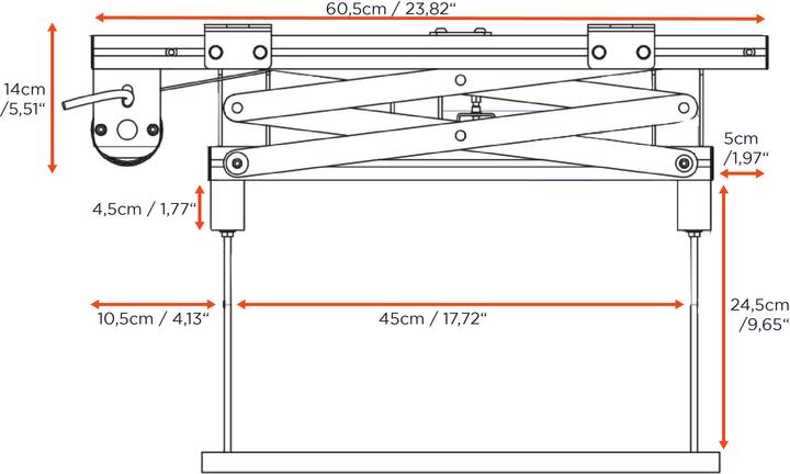 Immagine prodotto Celexon Expert PL400 HC Plus - Sollevatore elettrico per proiettore (Soffitto)