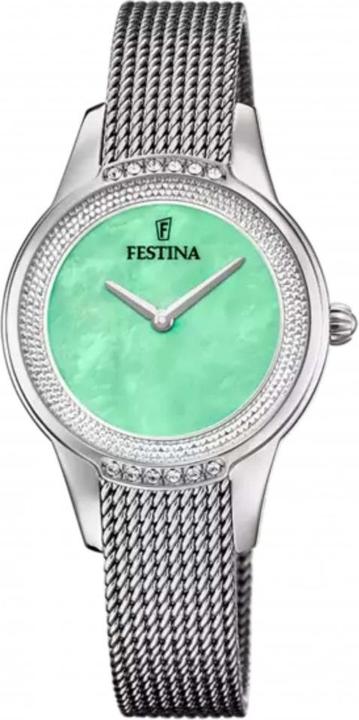 Produktbild Festina MADEMOISELLE UHR F20494/6 AQUAMARIN 316L EDELSTAHLARMBAND, DAMEN (Analoguhr, 20 mm)