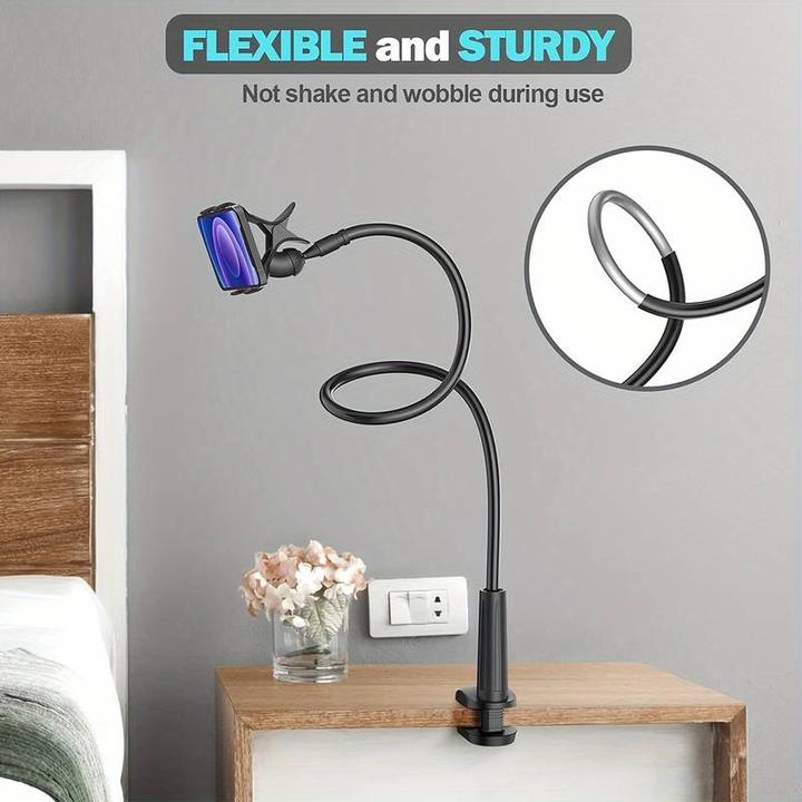 Immagine prodotto PhoneLook Portacellulare flessibile e mobile da 1,3 metri con morsetto universale per il bordo del tavolo