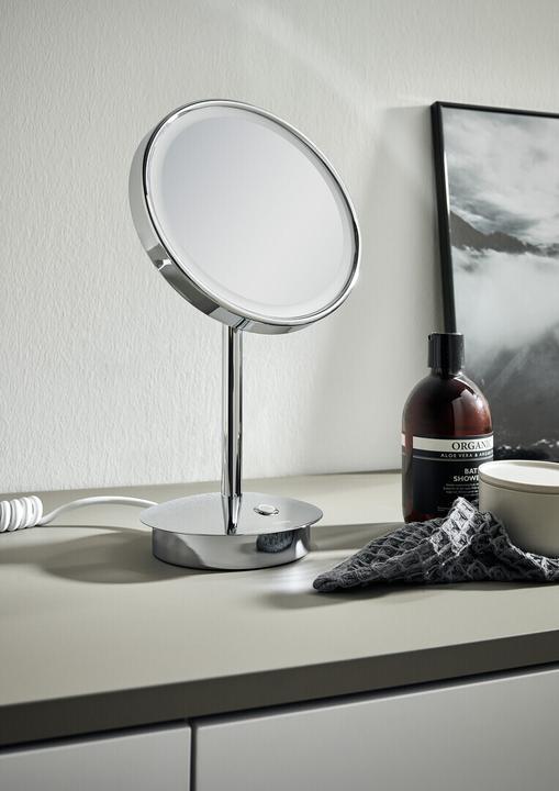Produktbild Emco LED-Rasier-/Kosm.spiegel PURE LED rund 1-armig 3-fach Touchsensor schwarz